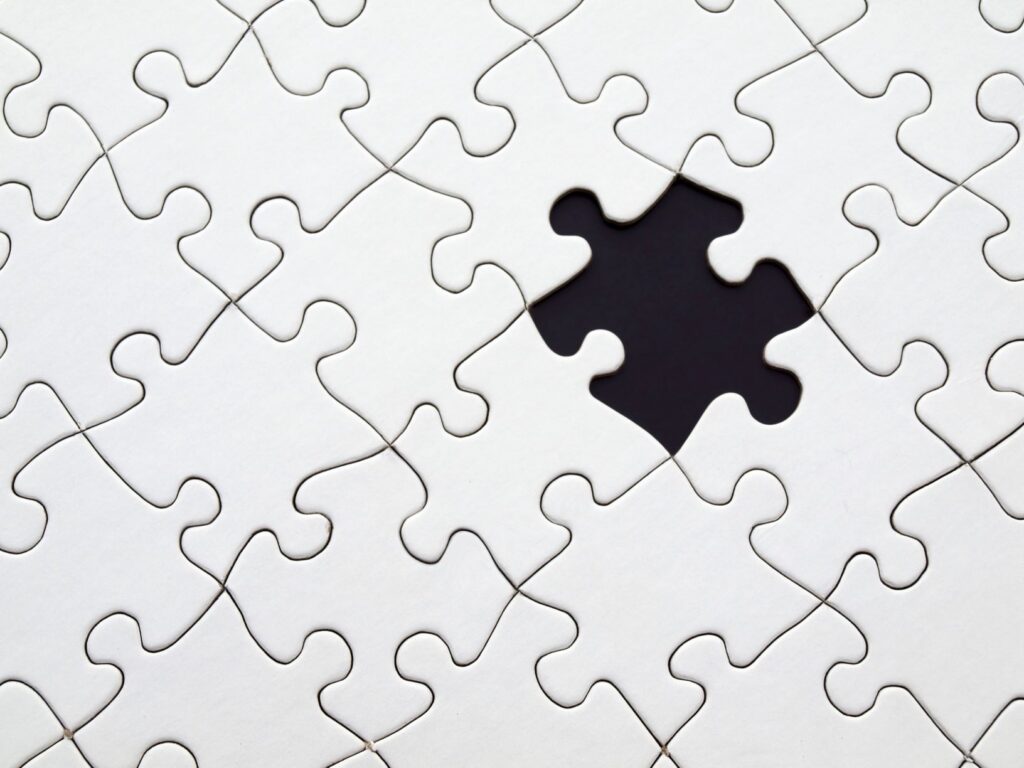 Missing jigsaw piece
