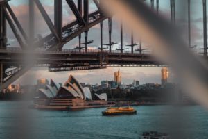 Photo looking under bridges of Australia